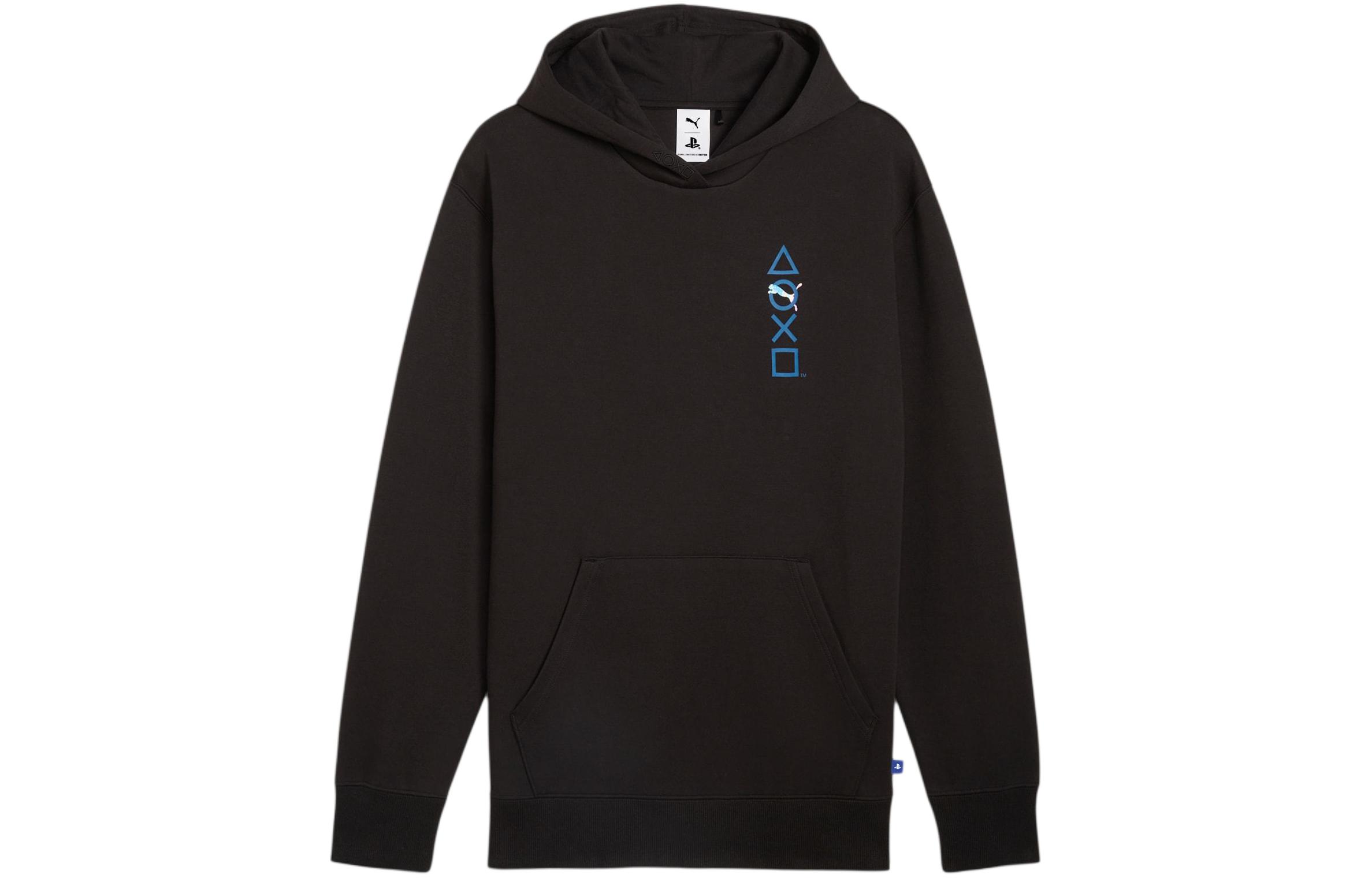 Puma PlayStation SS24 Logo Print Hoodie Menswear Black 624678-01