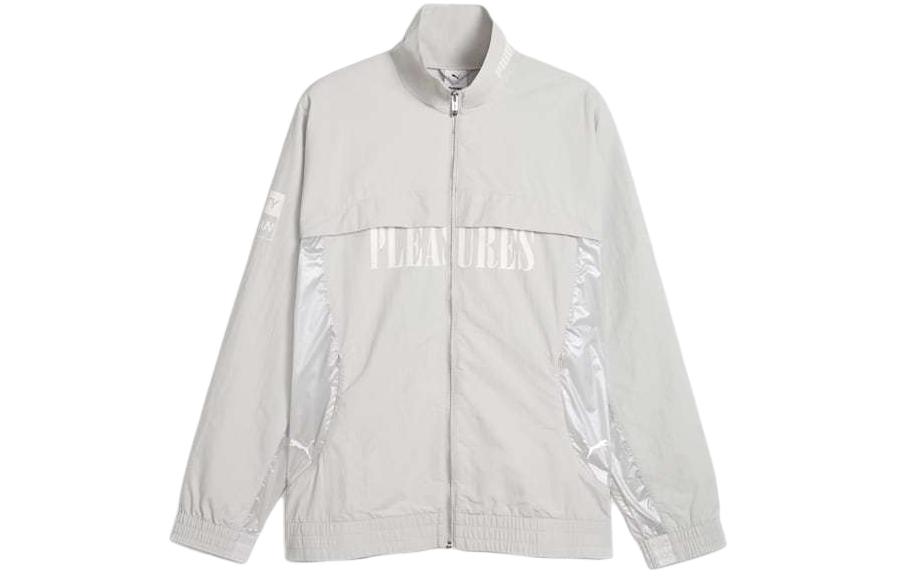 Puma PLEASURES Grey Zip-Up Track Jacket with Logo 624095-72