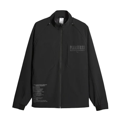 Puma PLEASURES Letter Print Detachable Sleeve Jacket Black 620876-01