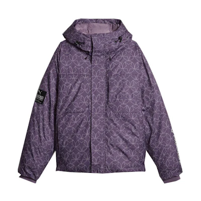 Puma Pleasures Purple Puffer Jacket All-Over Print Hooded Coat 620875-74