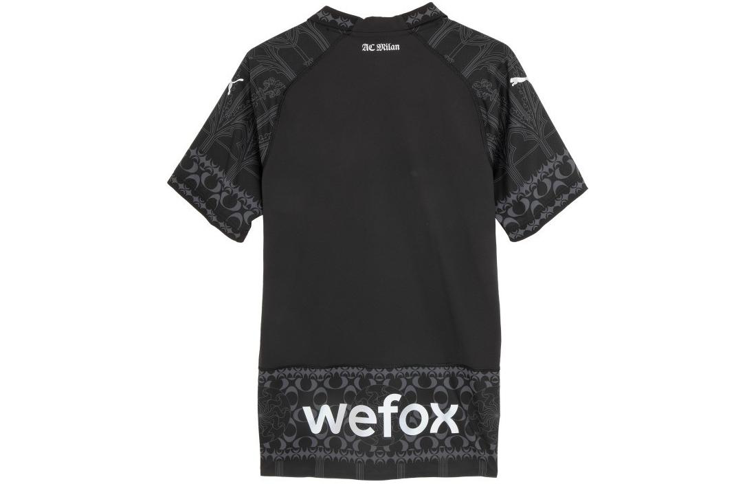 Lookbook プーマ x プレジャーズ レトロサッカージャージ ブラック グラフィック半袖シャツ 776066-01