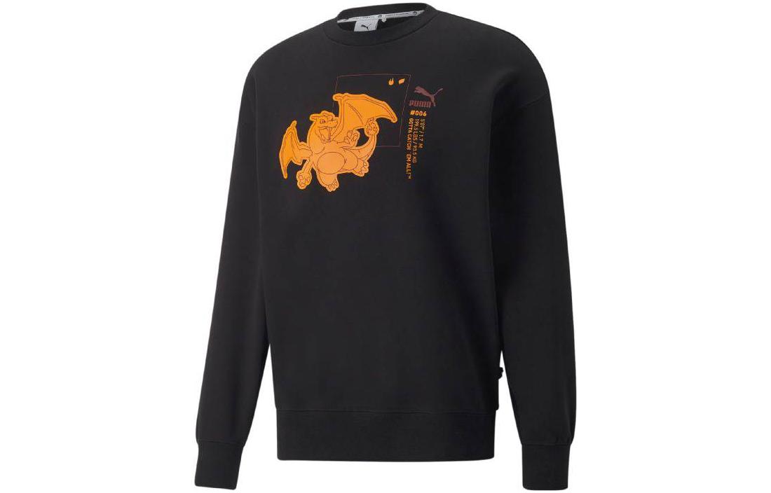 Puma Pokémon FW22 Black Crewneck Oversized Graphic Sweatshirt 536548-01