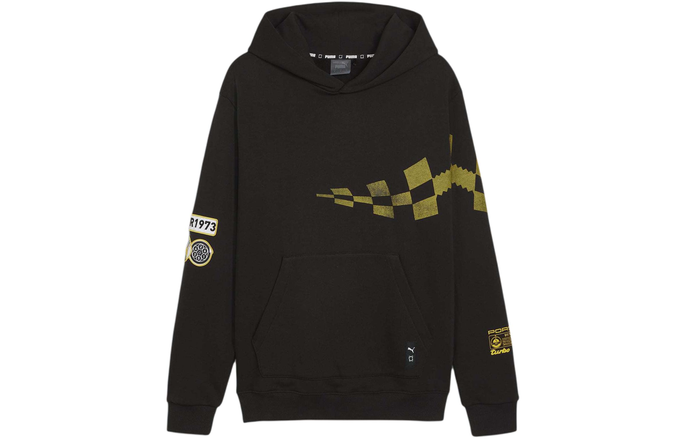 Puma Porsche Legacy Hoodie Black Pullover with Logo Print 626004-01