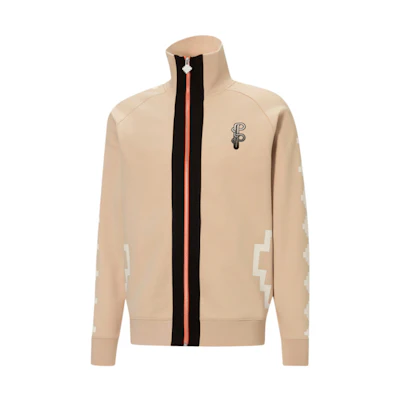 Puma PRONOUNCE Colorblock Logo Retro Track Jacket in Khaki 532141-20