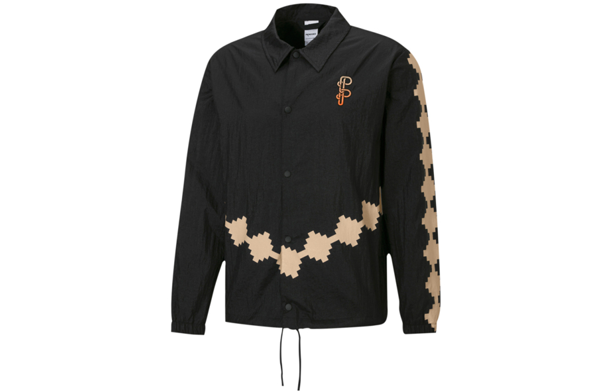 Puma PRONOUNCE Manchester City Geometric Print Woven Jacket Black Unisex 532152-01