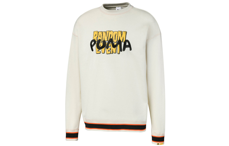 Puma Randomevent Graphic Crew White Retro Logo Sweatshirt Unisex 59666350