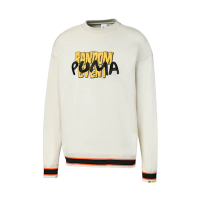 Puma Randomevent Graphic Crew White Retro Logo Sweatshirt Unisex 59666350