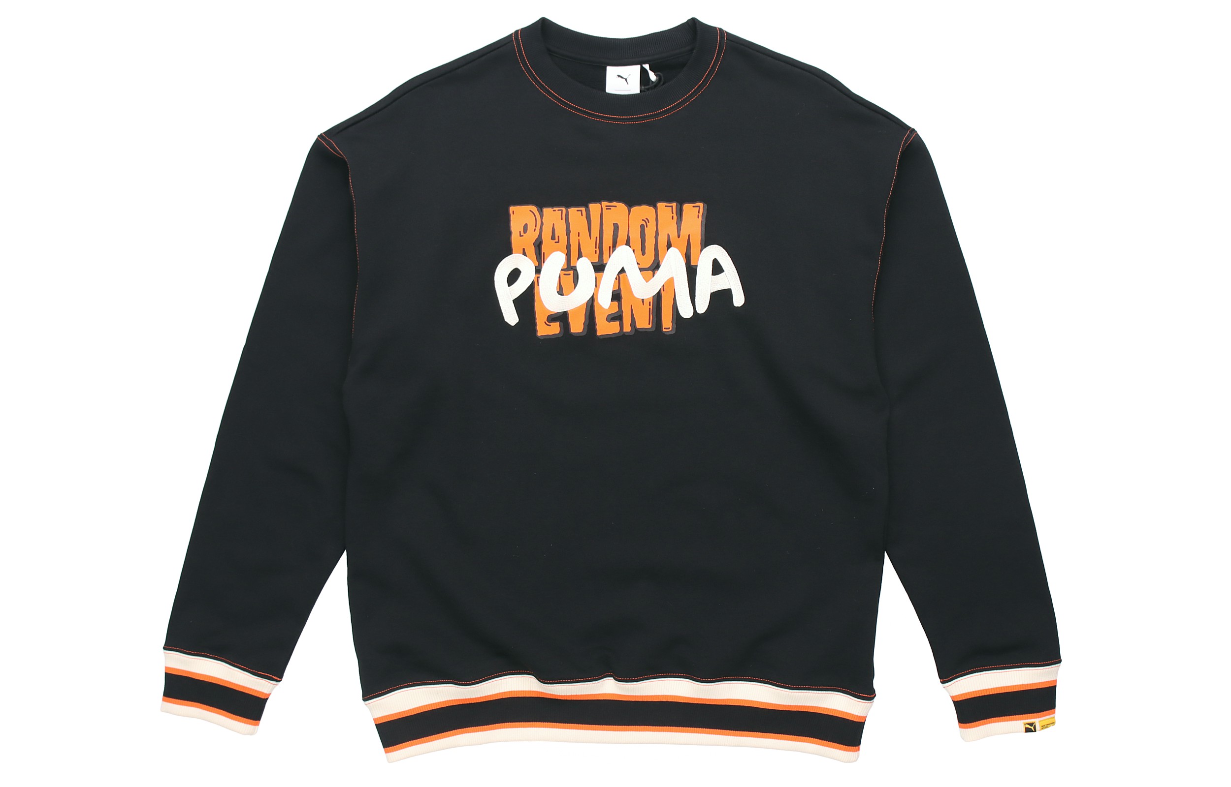 Puma Randomevent Logo Knit Sweatshirt Unisex Black 59666301