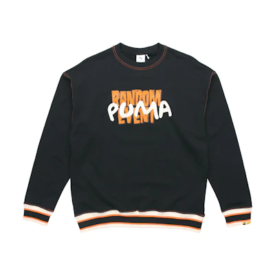Puma Randomevent Logo Knit Sweatshirt Unisex Black 59666301