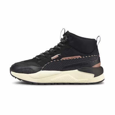 Puma Unisex X-Ray 2 Square Wtr Mid-Top Sports Shoes Black/Gold