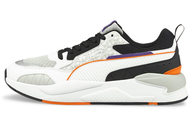 Buy 彪马男女款X-Ray Square低帮跑鞋 白/黑/橙 381060-01