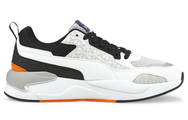 Order 彪马男女款X-Ray Square低帮跑鞋 白/黑/橙 381060-01