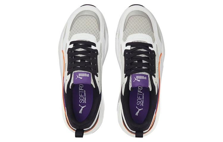 Lookbook 彪马男女款X-Ray Square低帮跑鞋 白/黑/橙 381060-01