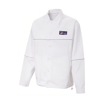 Puma RDET Coach White Woven Collared Shirt Jacket Collaboration 598062-02
