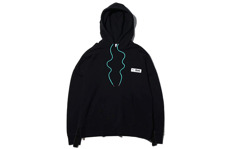 Puma Rhude Collab Knit Drawstring Hoodie Black 595346-01