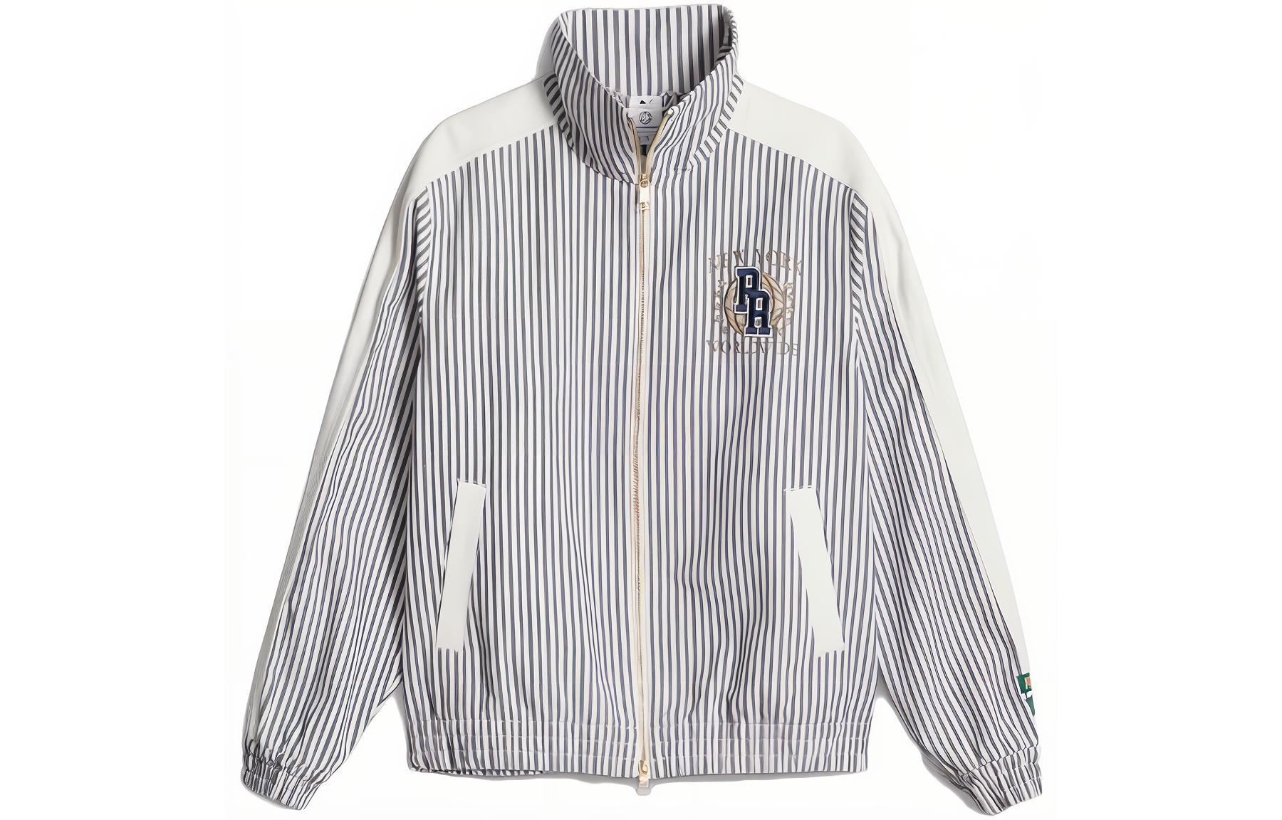 Puma x Rhuigi SS23 Striped Embroidered Logo Track Jacket Grey Mens 620884-56