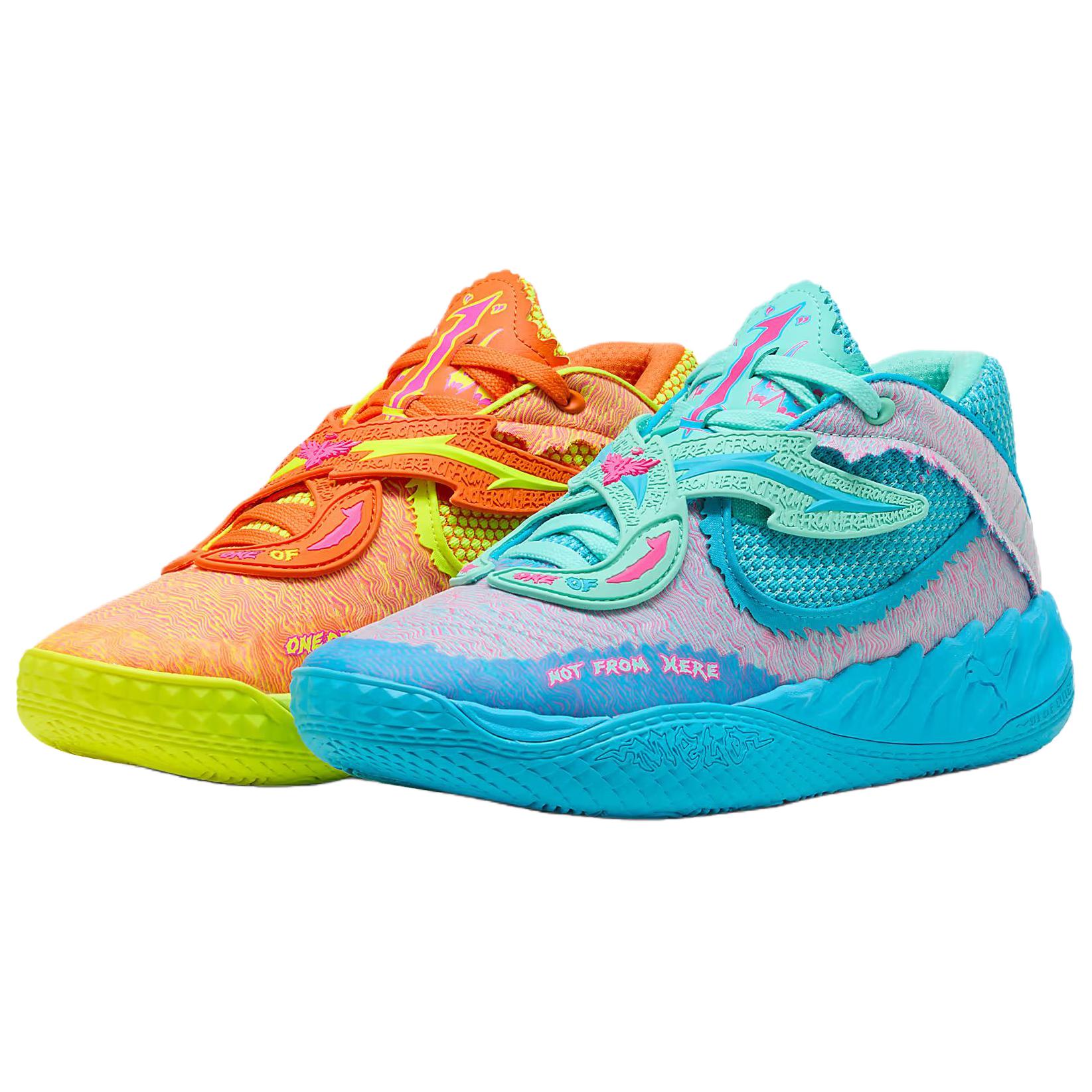 Puma x Rick and Morty MB.05 Basketball Shoes Blue Orange NBA Duo Colorway 312130-01 sneakers