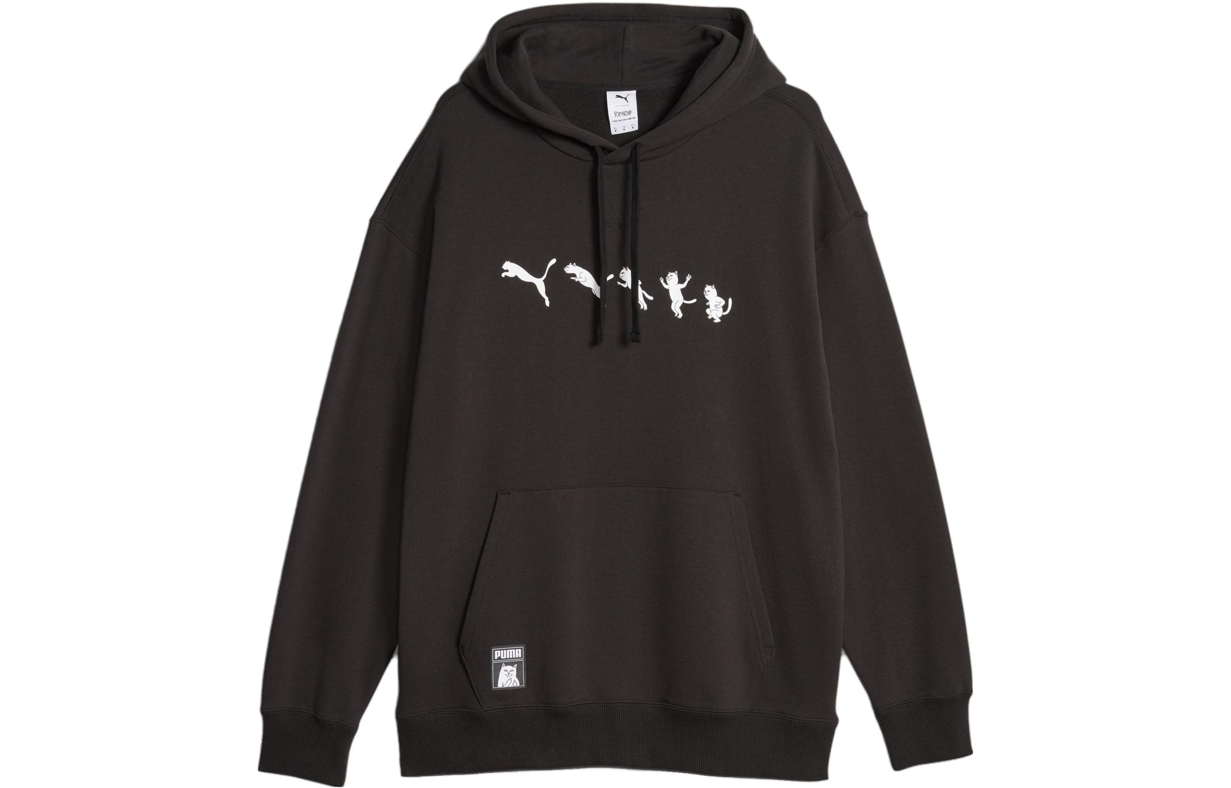 Puma RIPNDIP SS23 Cat Print Logo Hoodie Black 622197-01