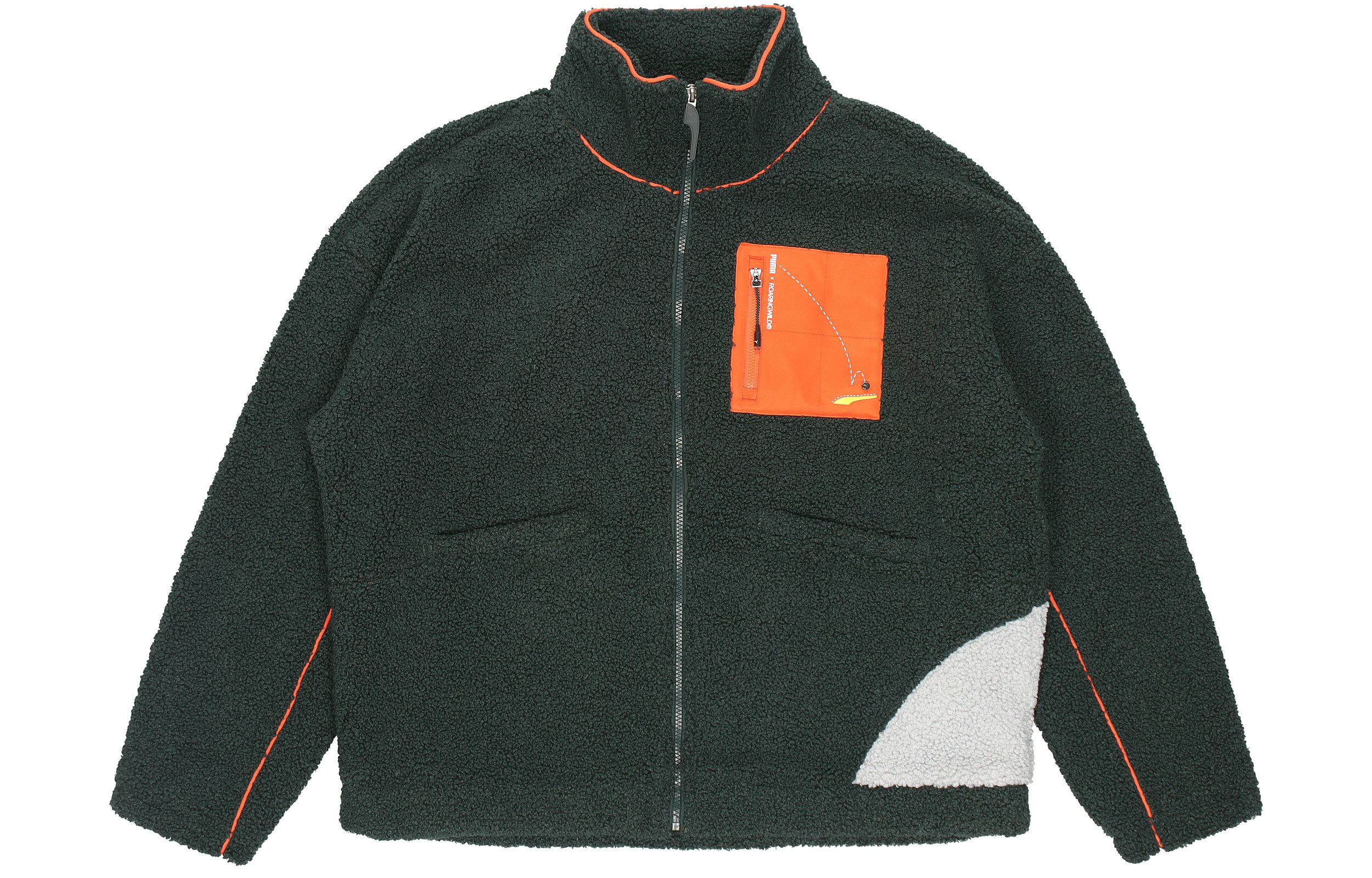 Puma x Roaringwild Colorblock Fleece Logo Jacket - Dark Green 532597-80