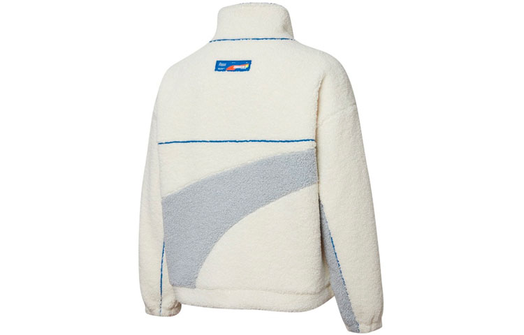 Puma ROARINGWILD Sherpa Jacket Colorblock Fleece Logo Zip Retro White Jacket 532597-73 圖 3