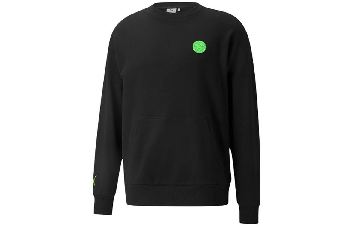 Buy 彪马 x Santa Cruz 黑色男女可穿袋鼠口袋圆领卫衣 532241-01