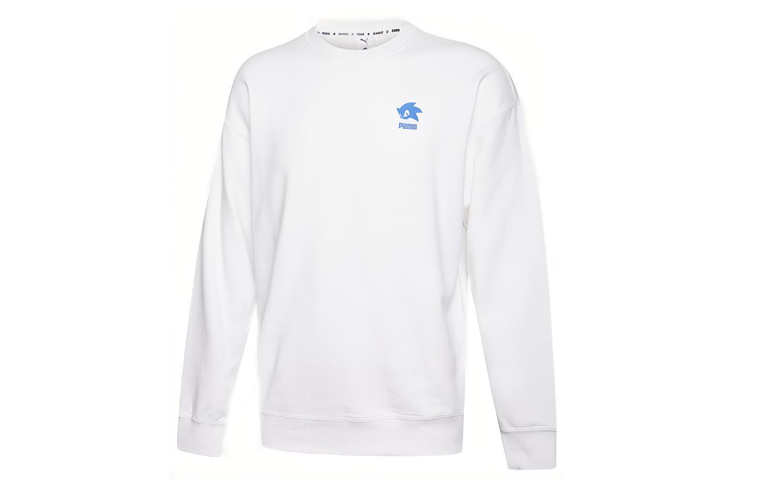 Puma SEGA Casual Crewneck Pullover Sweatshirt White 598104-02