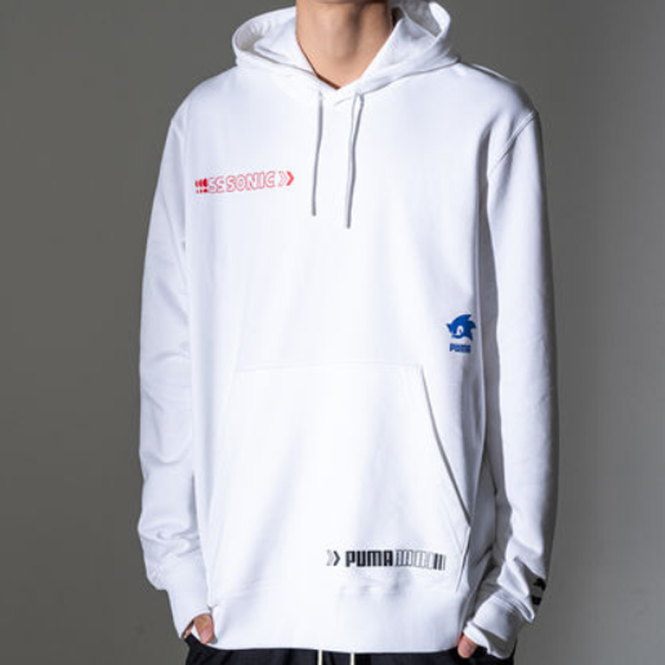 Shop Puma x SONIC 聯名款 白色音速小子連帽衫 598103-02