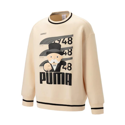 Puma Staffonly Monopoly Collab Graphic Crewneck Sweatshirt Men’s Off-White 539898-86