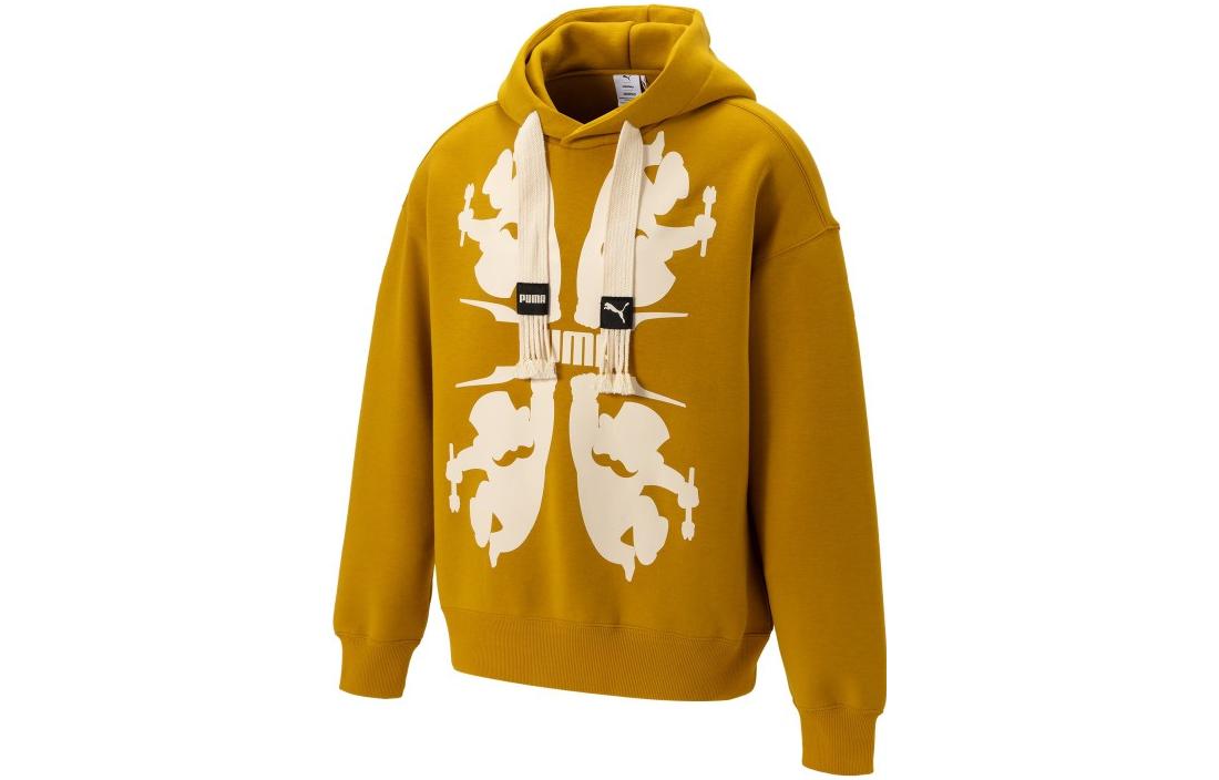 Puma Staffonly Monopoly Graphic Print Loose Fit Hoodie Unisex Brick Orange 539896-84