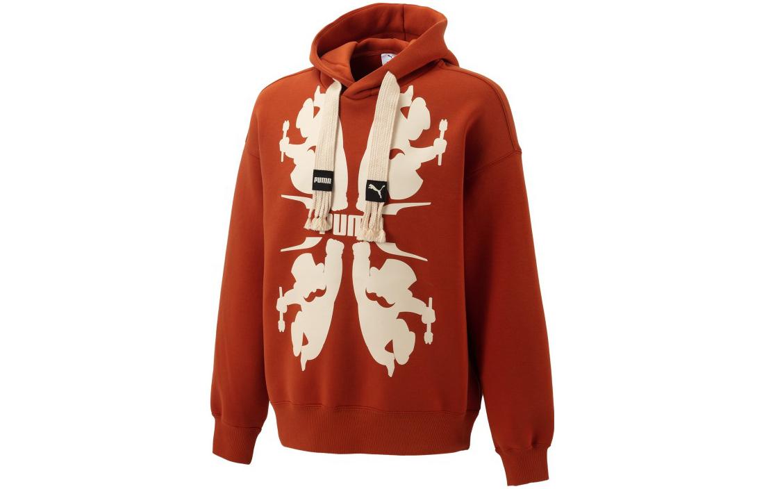 Puma Staffonly Monopoly Hoodie Brown - Unisex Graphic Print Pullover 539896-83