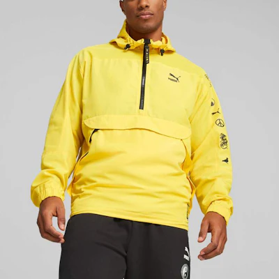 푸마 x 스테이플 SS23 옐로우 하프집 후드 윈드브레이커 자켓 유니섹스 620653-55 Purchase 푸마 x 스테이플 SS23 옐로우 하프집 후드 윈드브레이커 자켓 유니섹스 620653-55