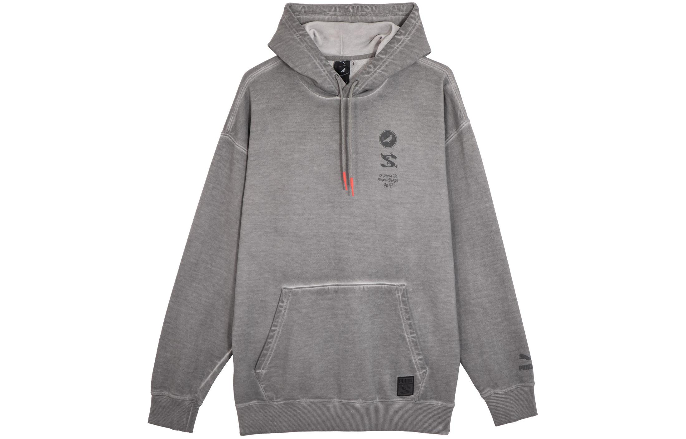 Puma STAPLE SS24 Year of the Dragon Washed Hoodie Unisex - Light Gray 627032-62