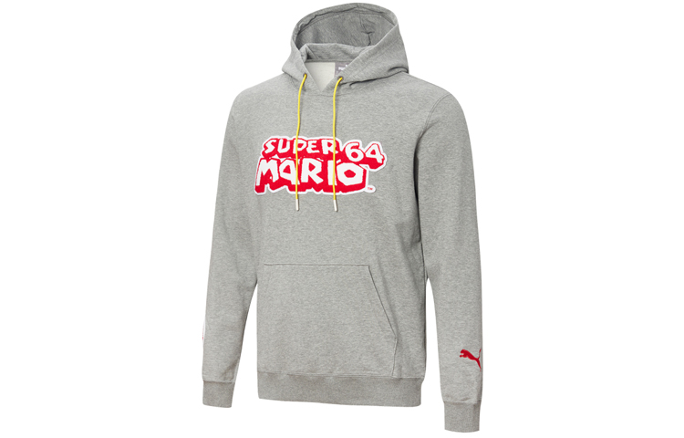 Puma Super Mario Nintendo Graphic Knit Hoodie Grey 589098-01