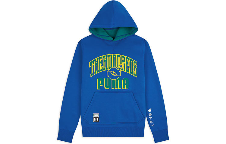 Puma The Hundreds Reversible Logo Hoodie Blue Green 598311-89