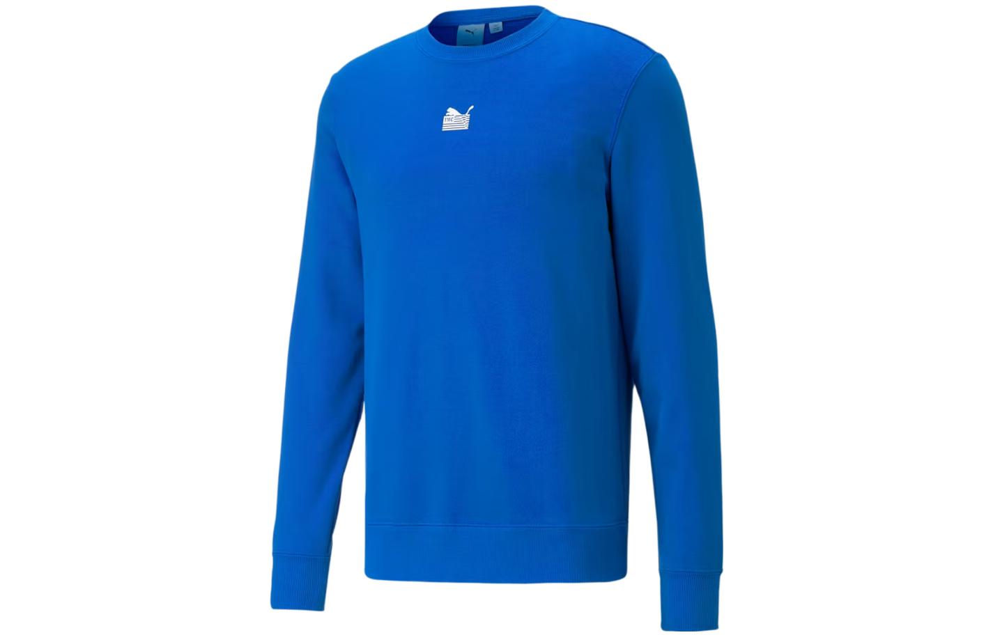Puma TMC Everyday Hussle Blue Crewneck Sweatshirt Long Sleeve Pullover 539491-03