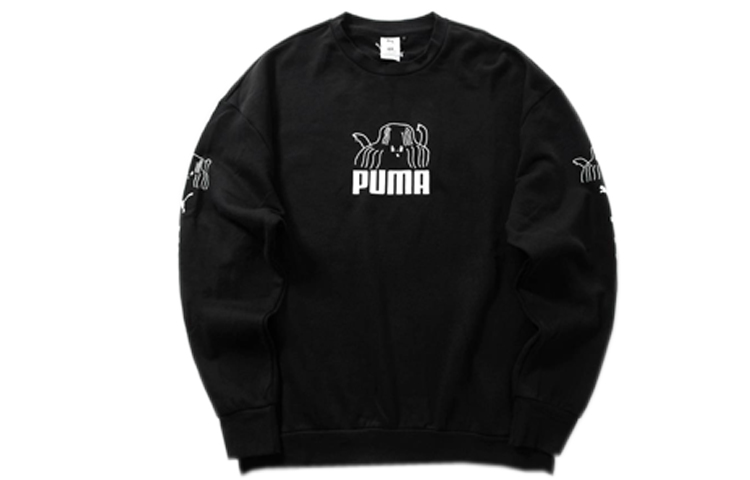 Puma TYAKASHA Collaboration Black Crewneck Sweatshirt 595562-01