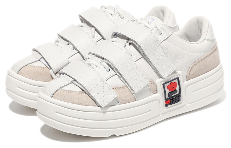 FILA Pushbutton Unisex Sneakers Ivory/Coffee 'Beige' 圖 3