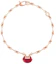 Buy Qeelin Kirin Pulsera Unisex Oro Rosa 18K Diamantes y Ágata Roja para Pareja. YY-040-BL-RGDRA