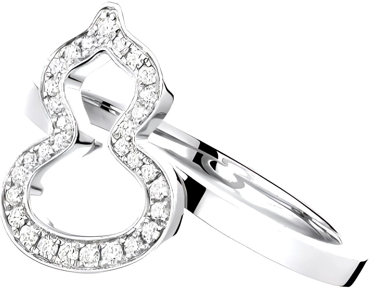 qeelin-kirin-hollow-gourd-design-18-k-white-gold-diamond-ring-unisex-silver-wur-40-aawgdi