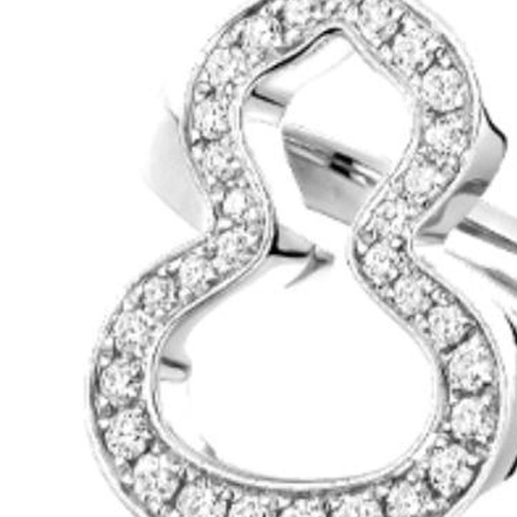 Lookbook Anillo Unisex Qeelin Kirin Calabaza Hueca Oro Blanco 18K con Diamantes Plata. WUR40AAWGDI