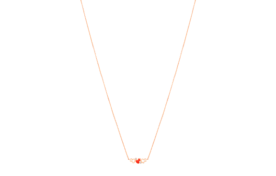 Qeelin Kirin Rose Gold Diamond Gourd Pendant Necklace Unisex Couple Design WWN50ABRGRH