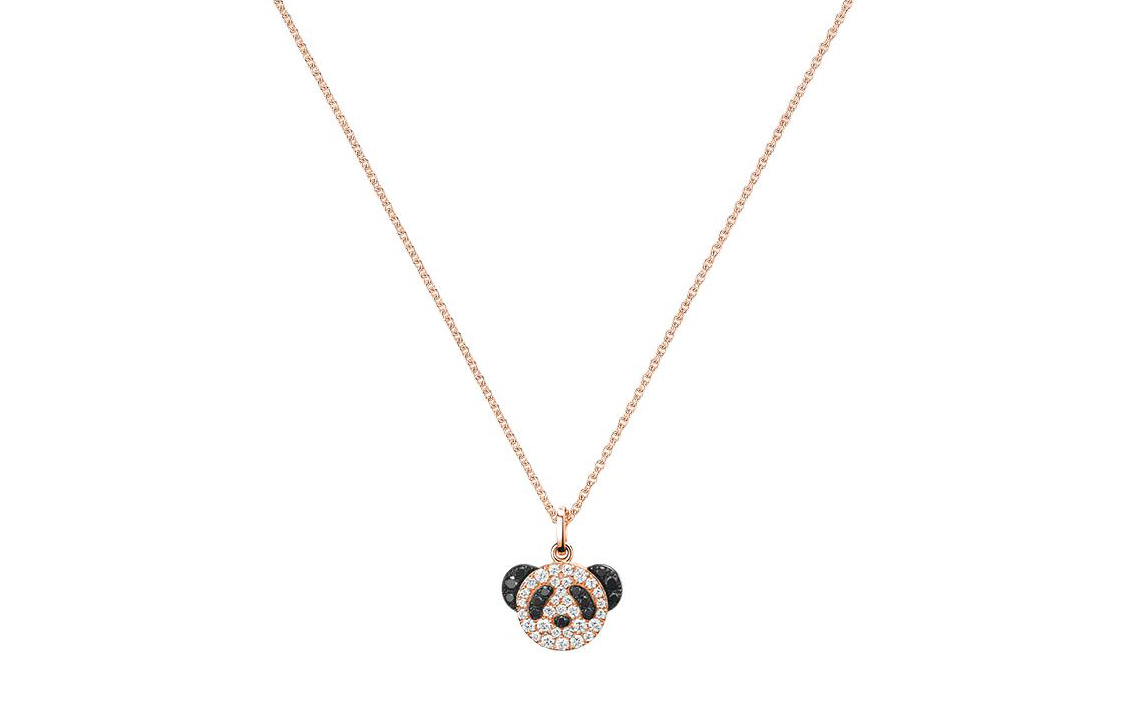 Order Collar Unisex Qeelin Petite Bo Bo Panda Colgante Oro 18K Plata BBF-NL0011A-RGDBD