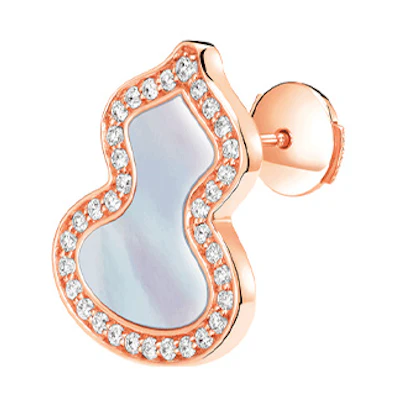 Qeelin WULU 18K Rose Gold Diamond & Mother-of-Pearl Earrings (Small) Women. WU-030-SERSD-RGDMOP