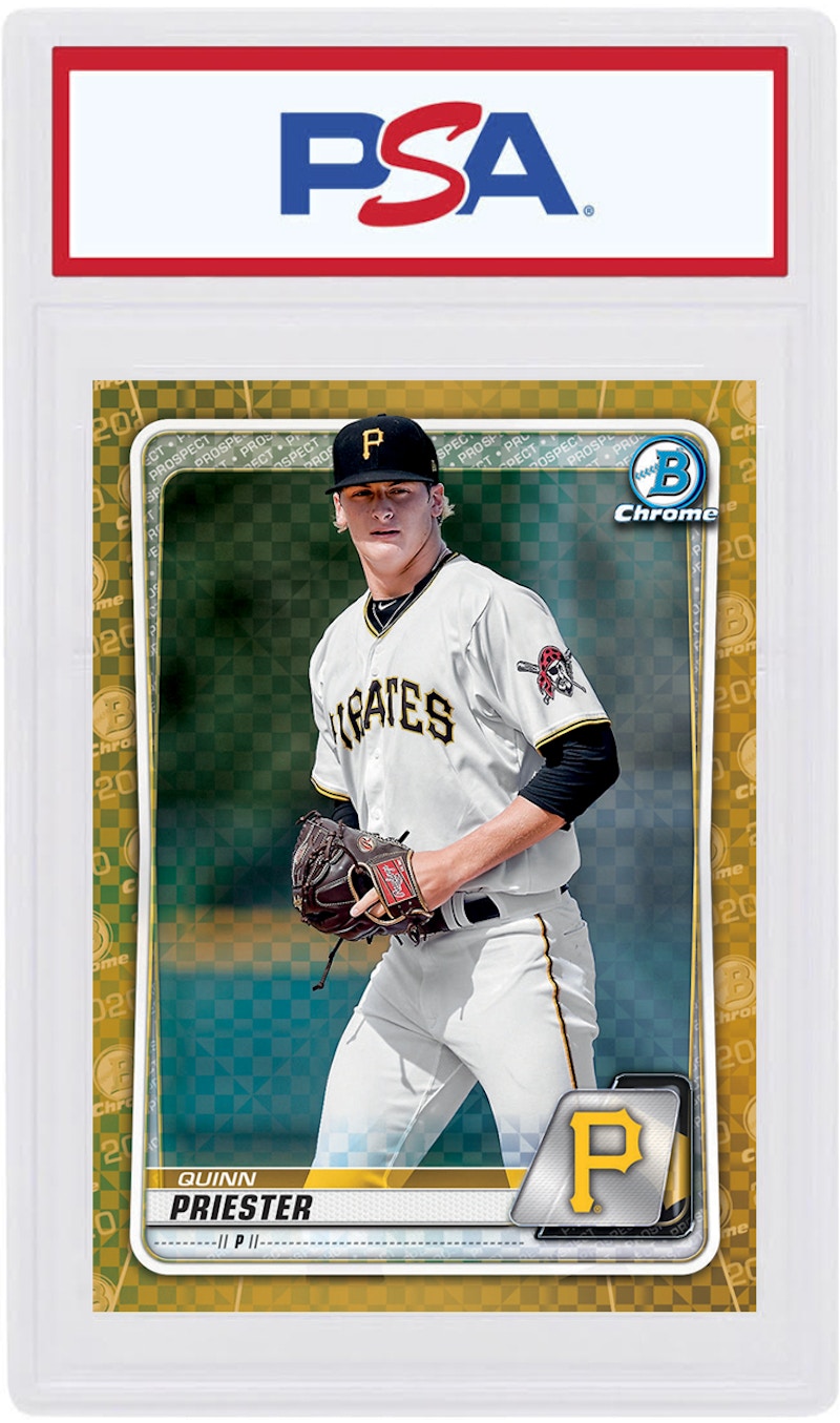 Quinn Priester 2020 Bowman Chrome X Gold X-Fractor /3 #BCP-197