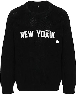 R13 Black Crewneck Pullover Sweater with Letter Print R13WY199Y016C Buy R13 Black Crewneck Pullover Sweater with Letter Print R13WY199Y016C