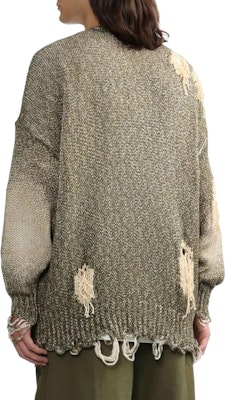 R13 秋冬23 復古V領綠色長袖針織毛衣 R13MY123Y096B Details for R13 秋冬23 復古V領綠色長袖針織毛衣 R13MY123Y096B