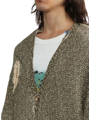 R13 秋冬23 復古V領綠色長袖針織毛衣 R13MY123Y096B Sizing R13 秋冬23 復古V領綠色長袖針織毛衣 R13MY123Y096B