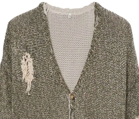 R13 秋冬23 復古V領綠色長袖針織毛衣 R13MY123Y096B Cheap R13 秋冬23 復古V領綠色長袖針織毛衣 R13MY123Y096B