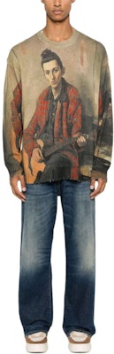 R13 SS24 男士深藍寬版水洗Logo補丁拉鏈牛仔褲 R13MD065-D144A Lookbook R13 SS24 男士深藍寬版水洗Logo補丁拉鏈牛仔褲 R13MD065-D144A