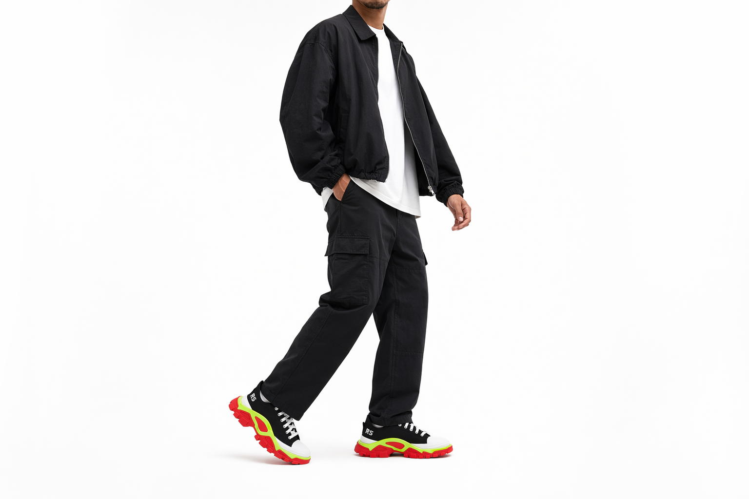 Order Raf Simons x adidas Detroit Runner 'Hitam Perak Slime' EE7935